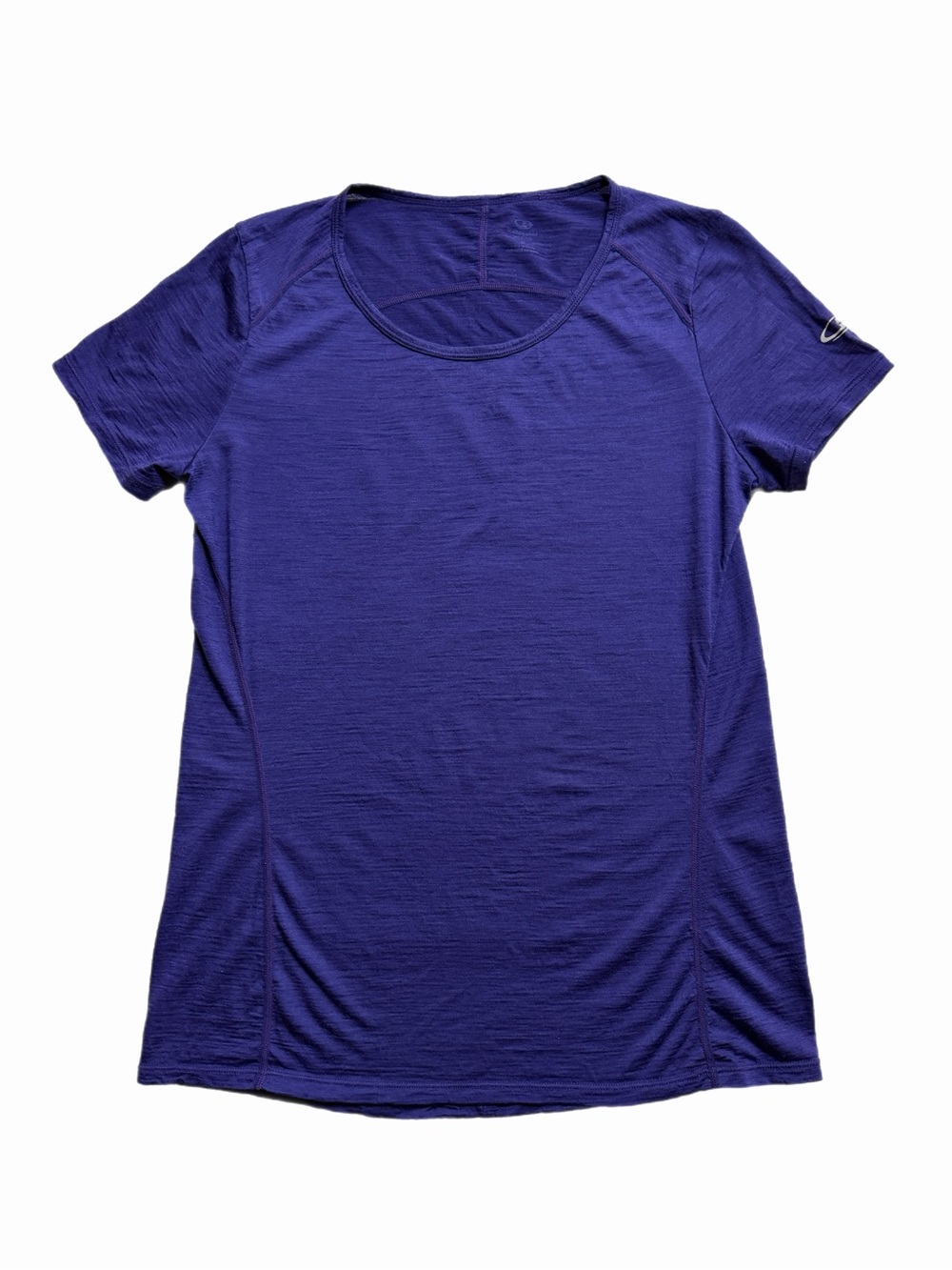 Icebreaker Merino Wool Deep Purple Short Sleeve Top M Baselayer Gorpcore Outdoor